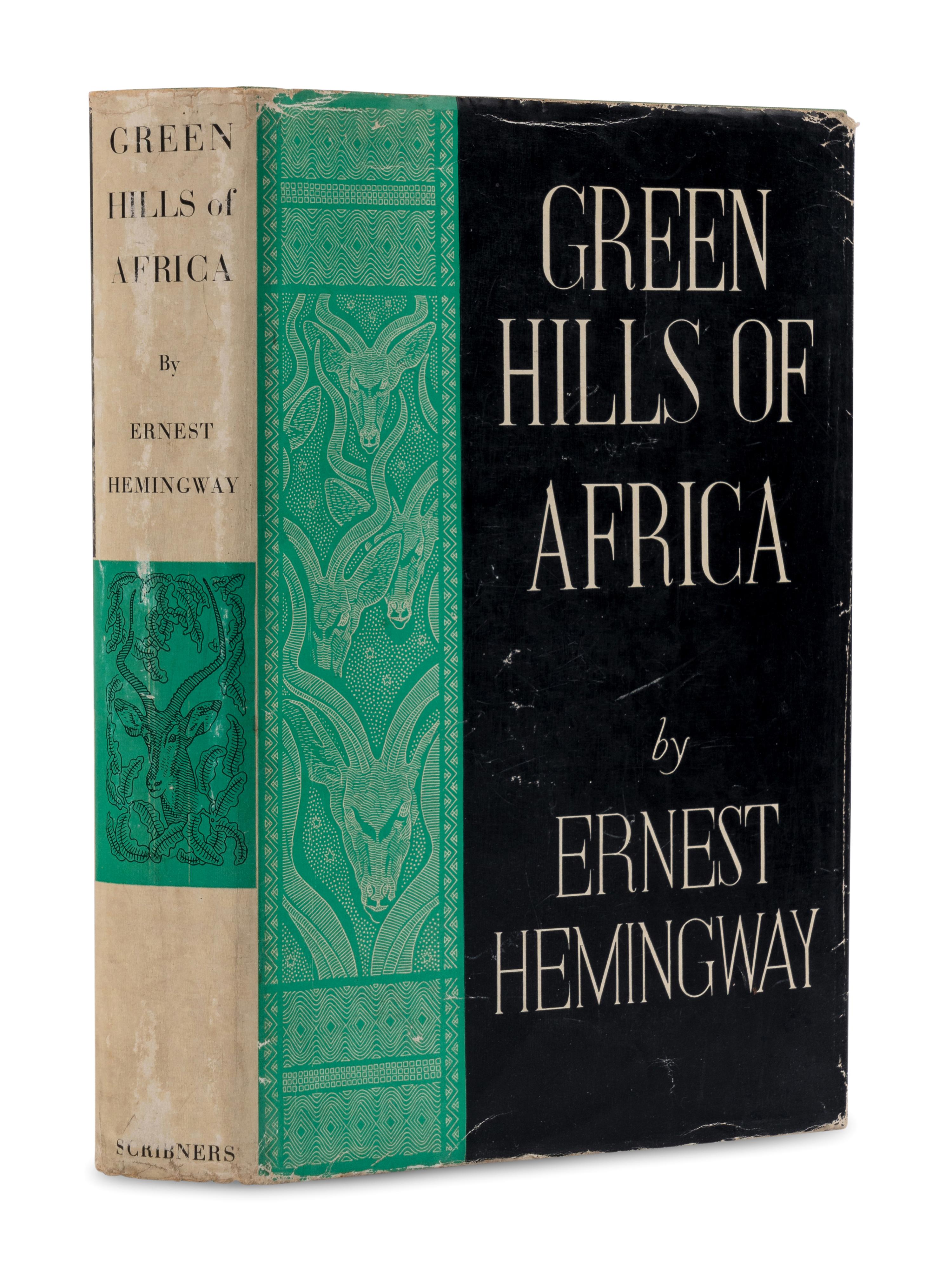 HEMINGWAY, Ernest (1899-1961). Green Hills of Africa . New York and London: Charles Scribner's Sons, 1935.