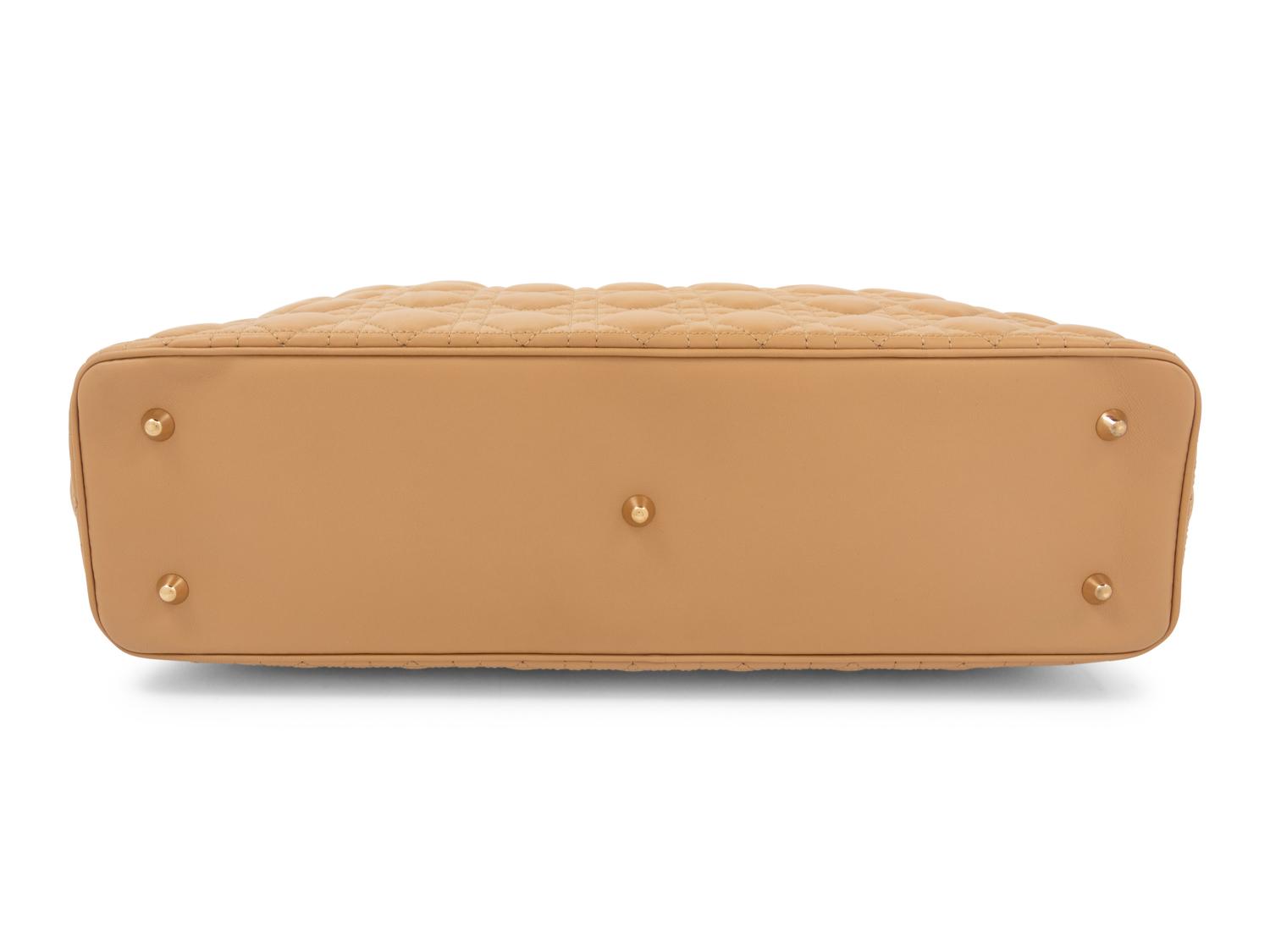 Christian Dior Tan Cannage Large Lady Dior Bag, 2010