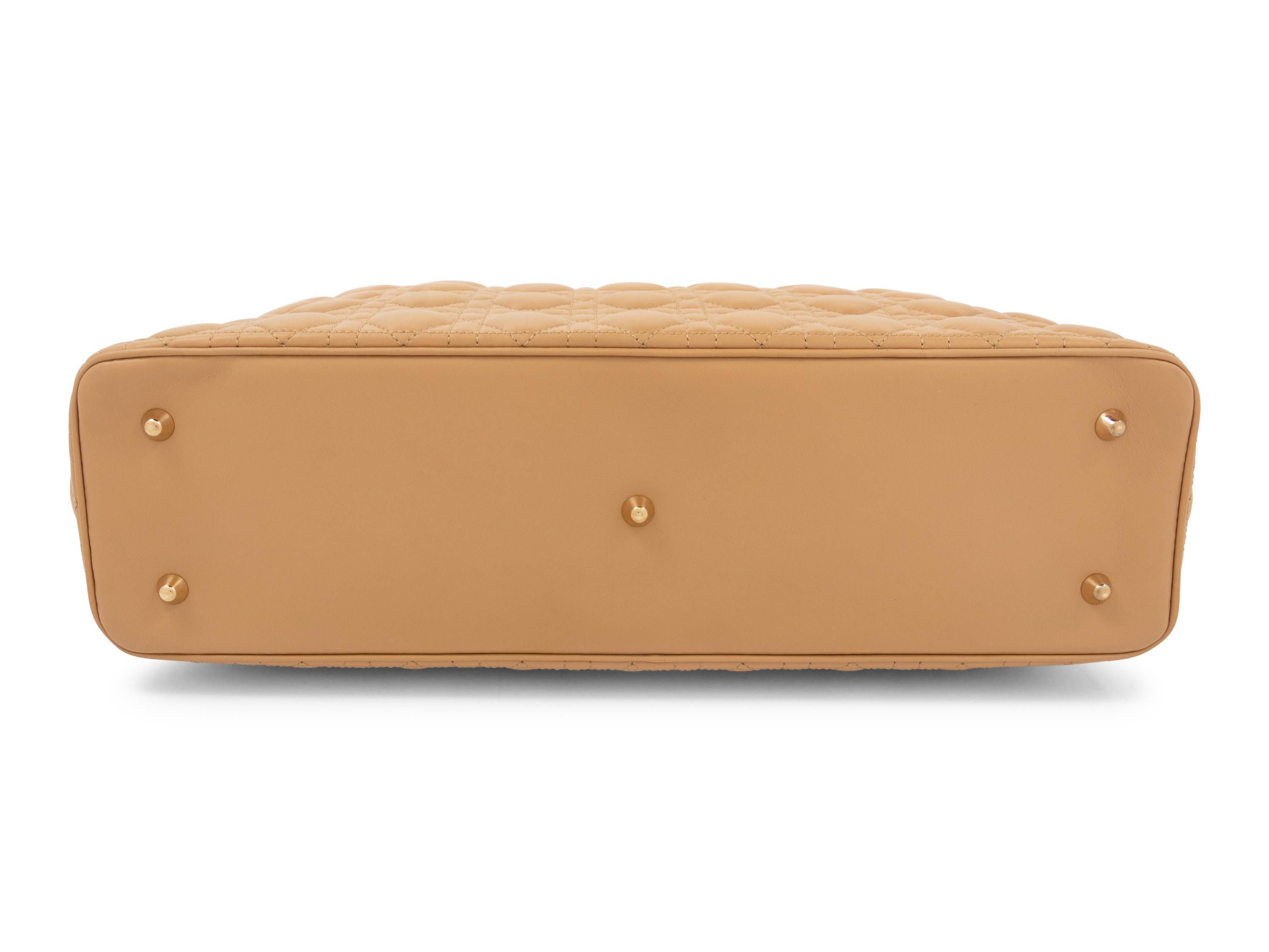 Christian Dior Tan Cannage Large Lady Dior Bag, 2010