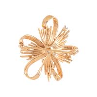 YELLOW GOLD AND DIAMOND BROOCH
