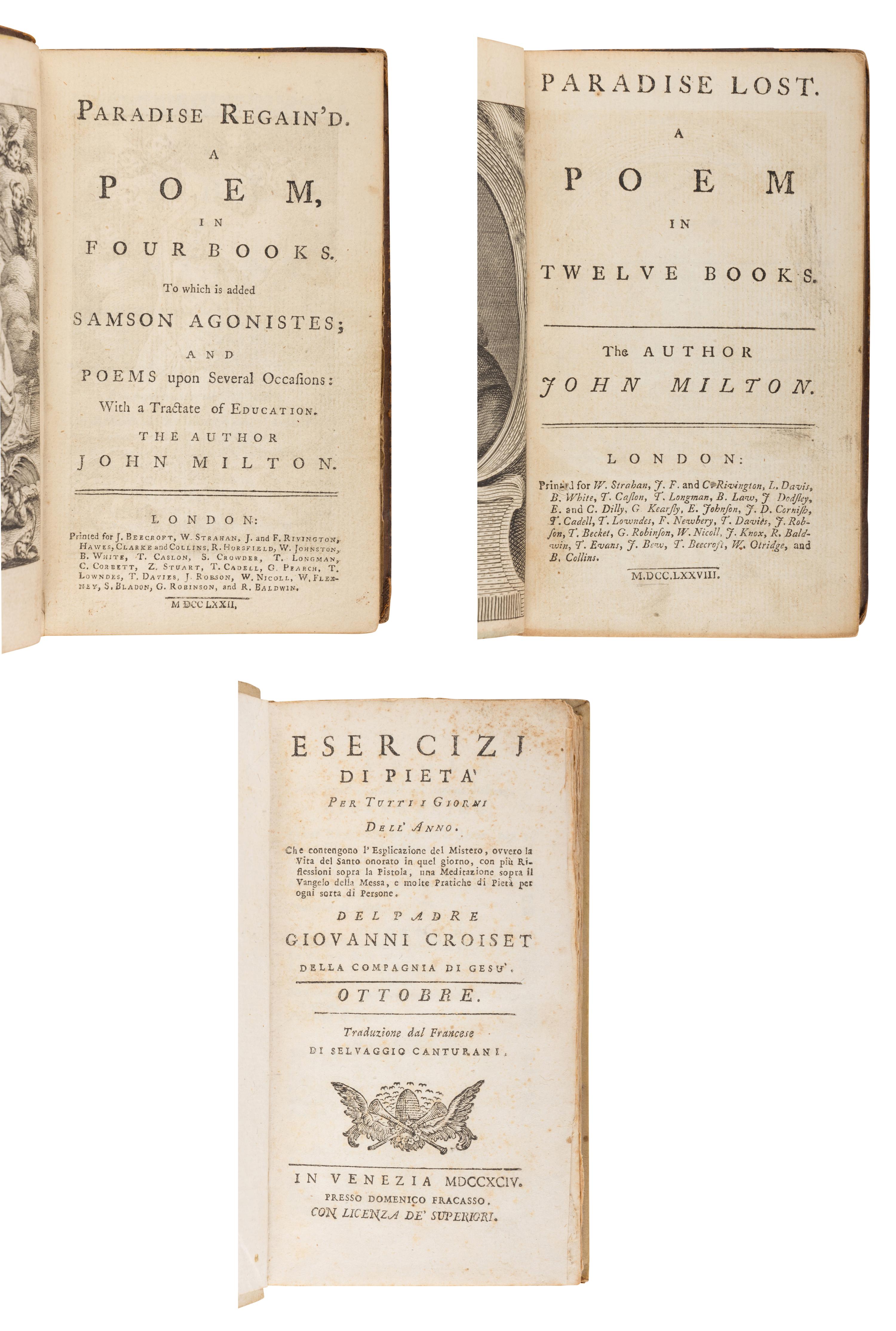 [PRINTING HISTORY]. A group of 8 pre-19th century works, including: