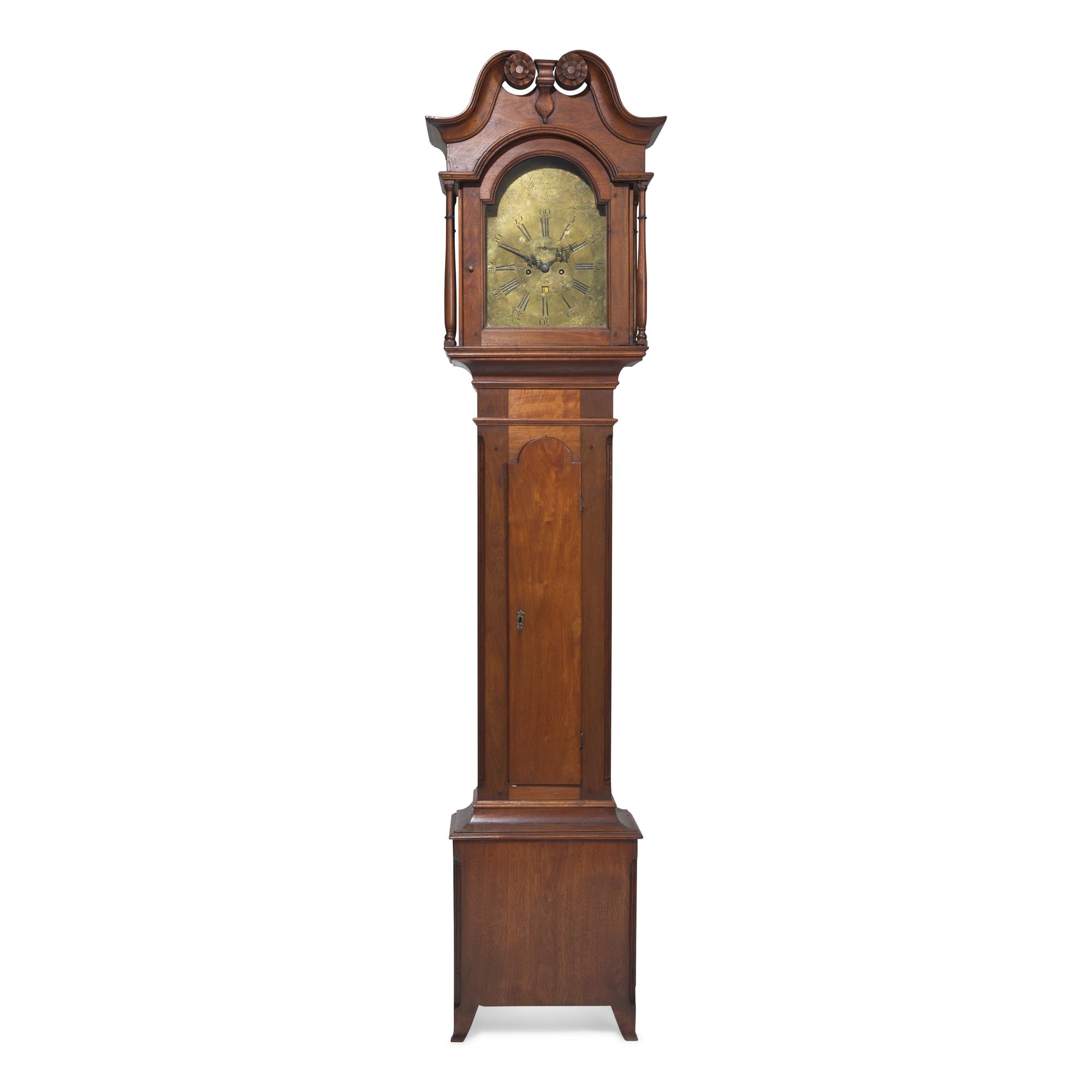A Southern Federal Walnut Tall Case Clock