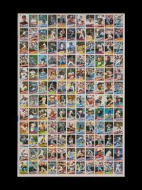A Complete Set of 1985 Topps Baseball Cards in Six Uncut Sheets Featuring Mark McGwire, Roger Clemens and Kirby Puckett Rookie Cards