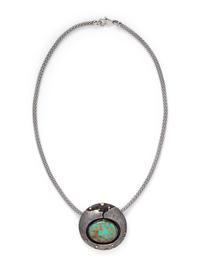 RICHARD KIMBALL, STERLING SILVER, YELLOW GOLD AND TURQUOISE PENDANT