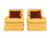 A Pair of Upholstered Armchairs