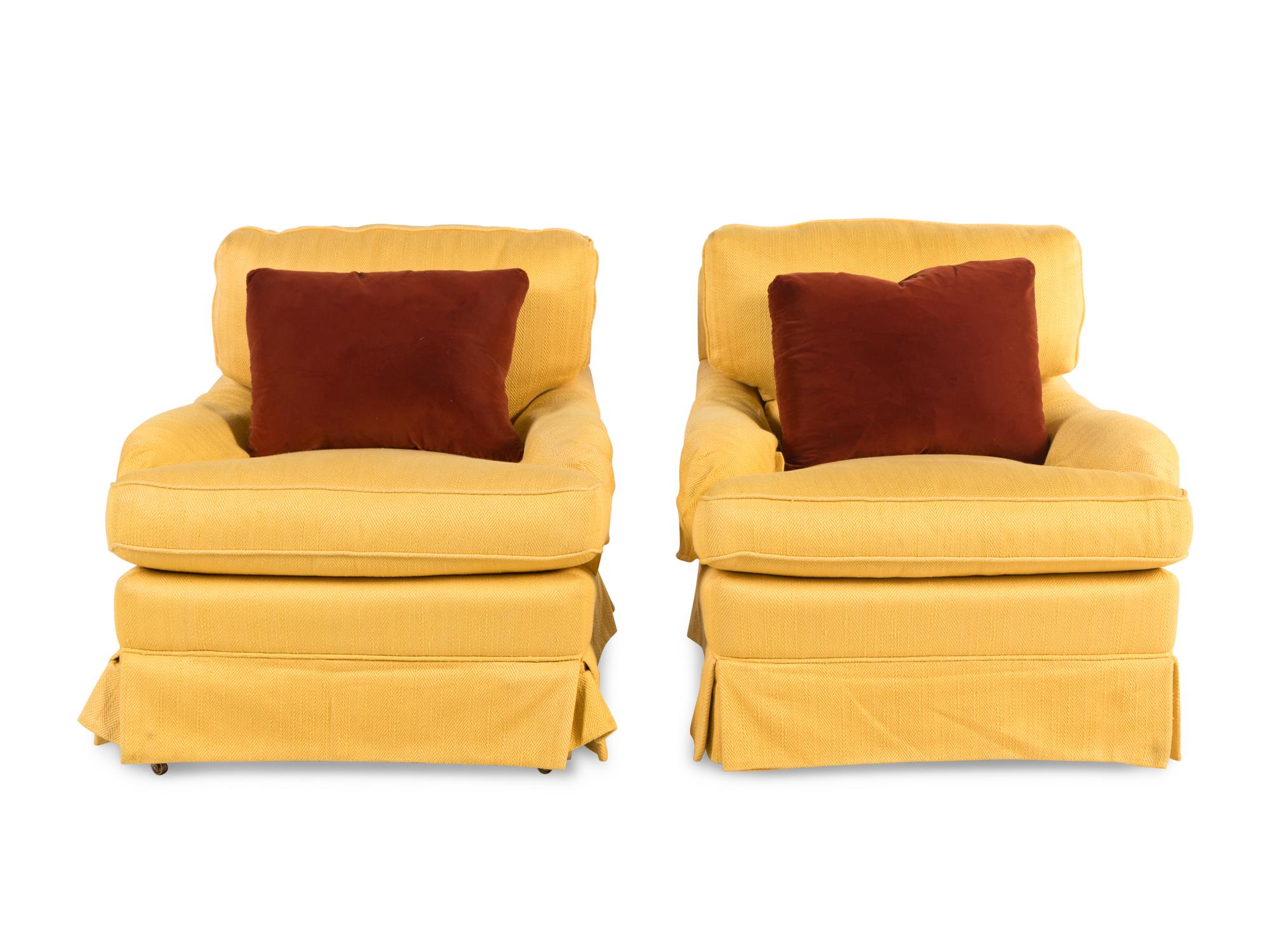A Pair of Upholstered Armchairs