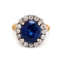 BURMESE SAPPHIRE AND DIAMOND RING