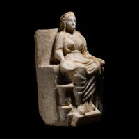 A Roman Marble Seated Cybele