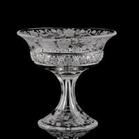 A Tuthill Intaglio and Brilliant-Cut Glass Compote