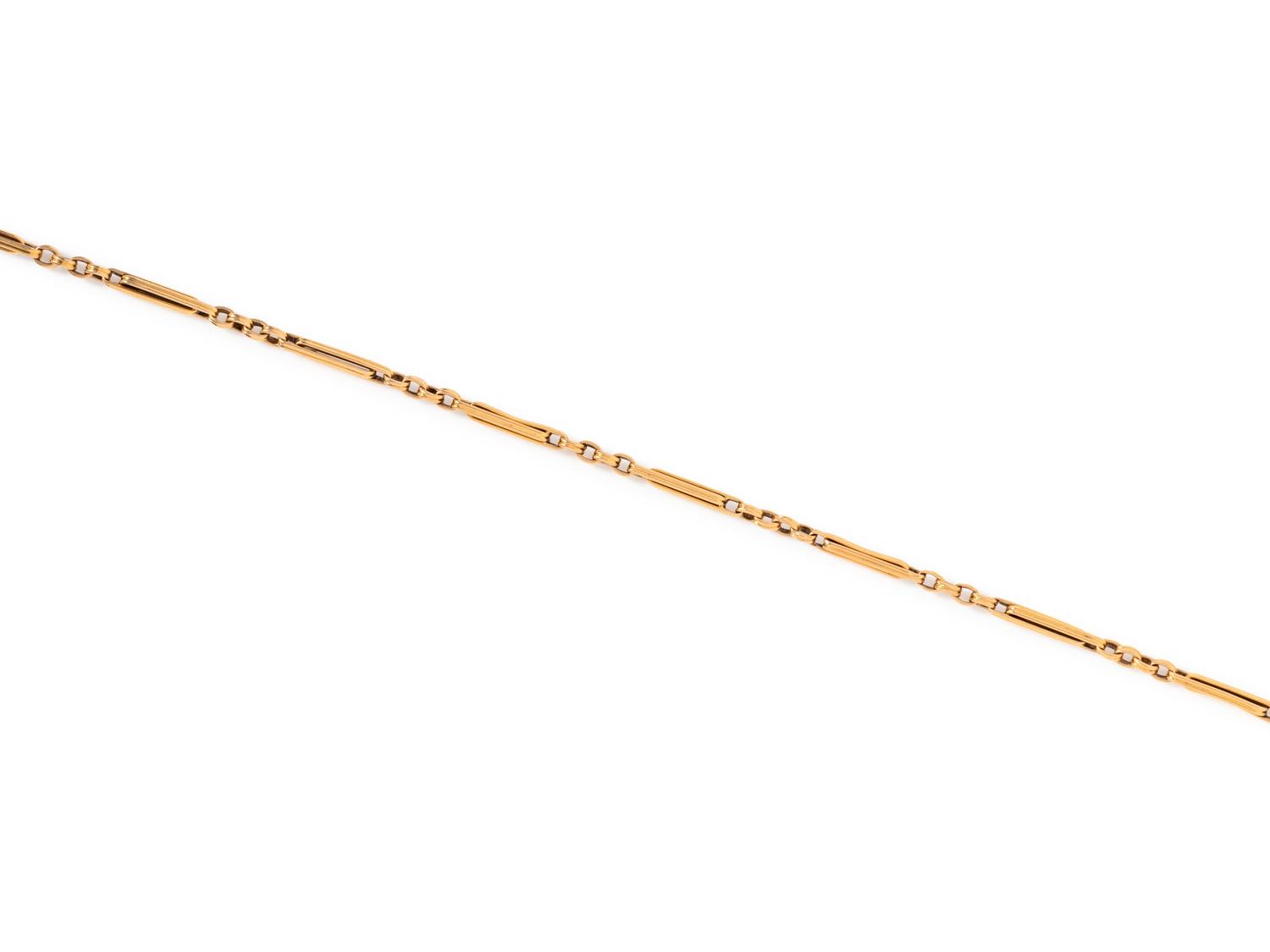 A 14 Karat Yellow Gold Fob Chain,