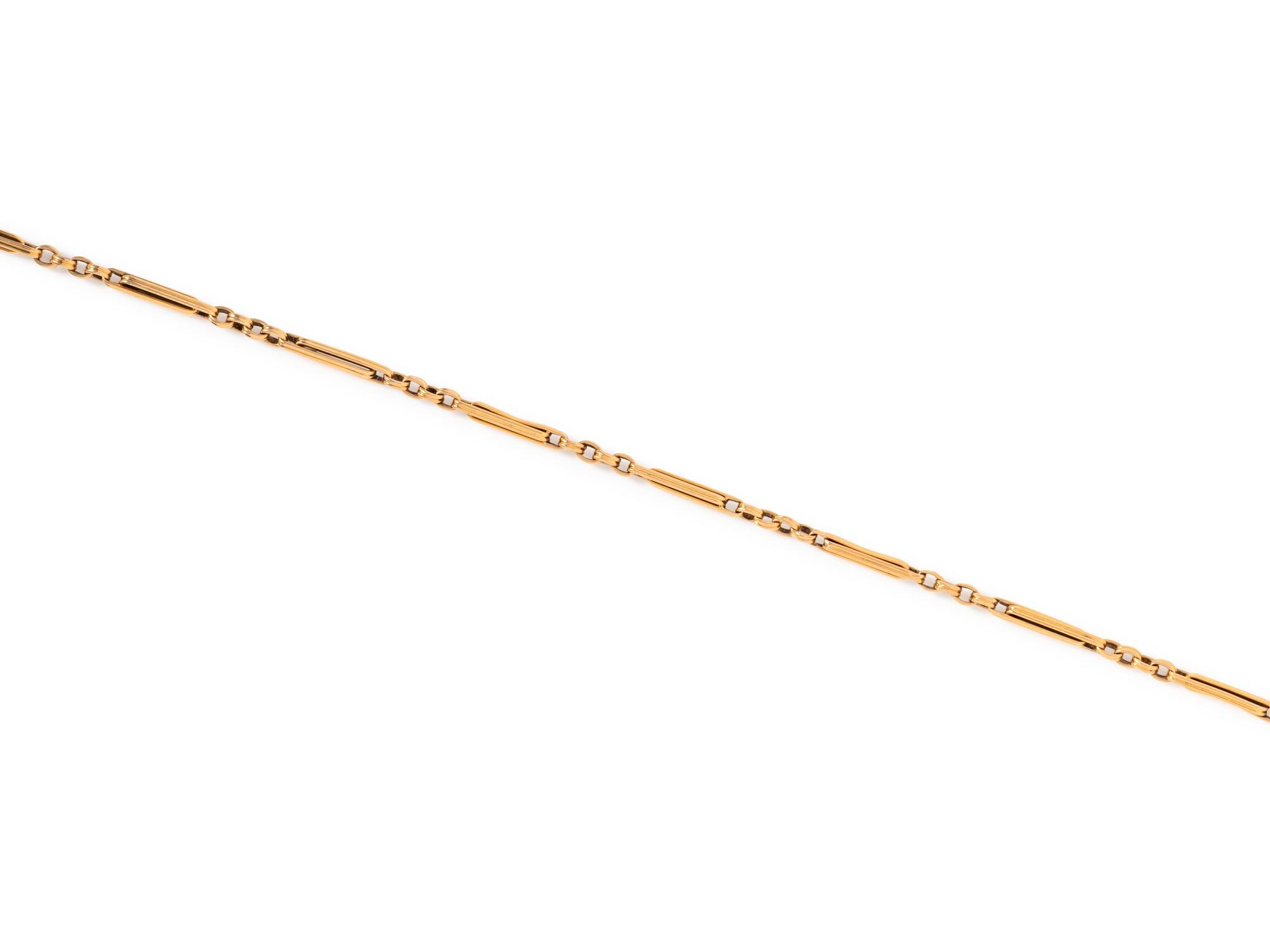 A 14 Karat Yellow Gold Fob Chain,