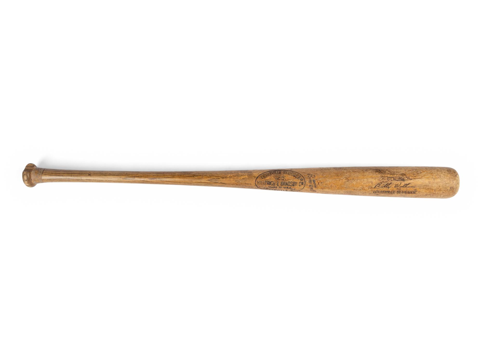 An Authentic Billy Williams 1969-72 Game Used and Signed Louisville Slugger Bat (MEARS A9),