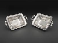 A Pair of American Silver Serving Bowls