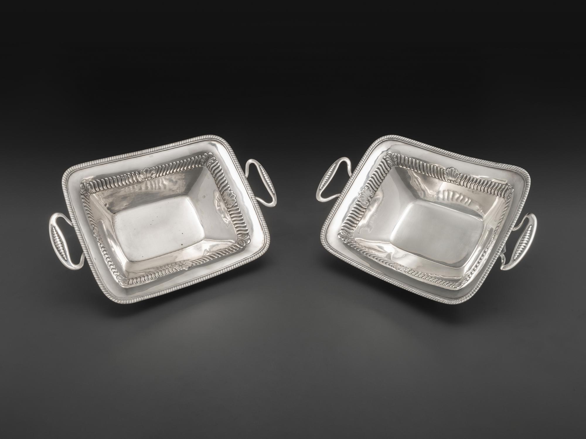 A Pair of American Silver Serving Bowls