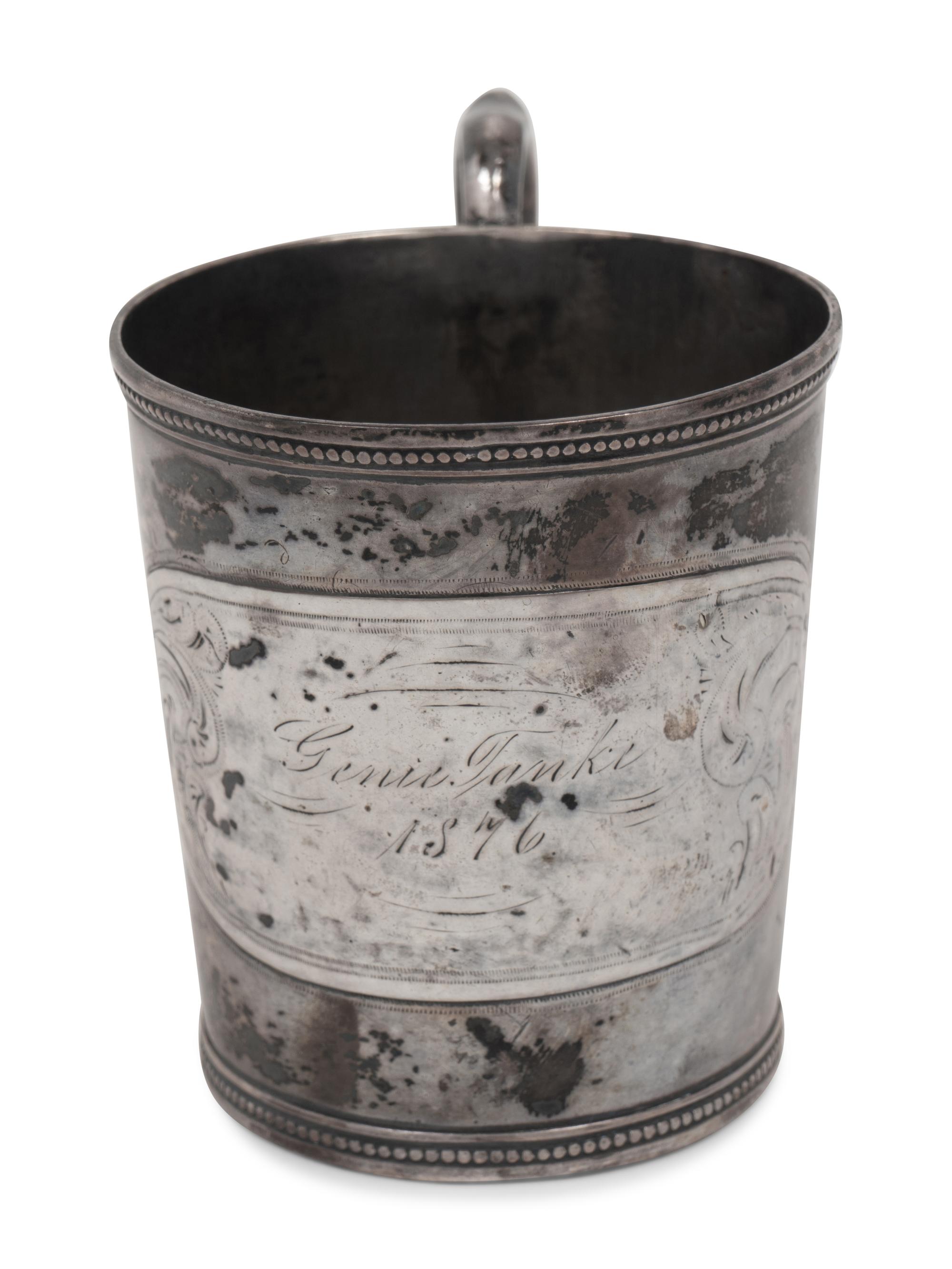 Three American Silver Mugs and Beakers