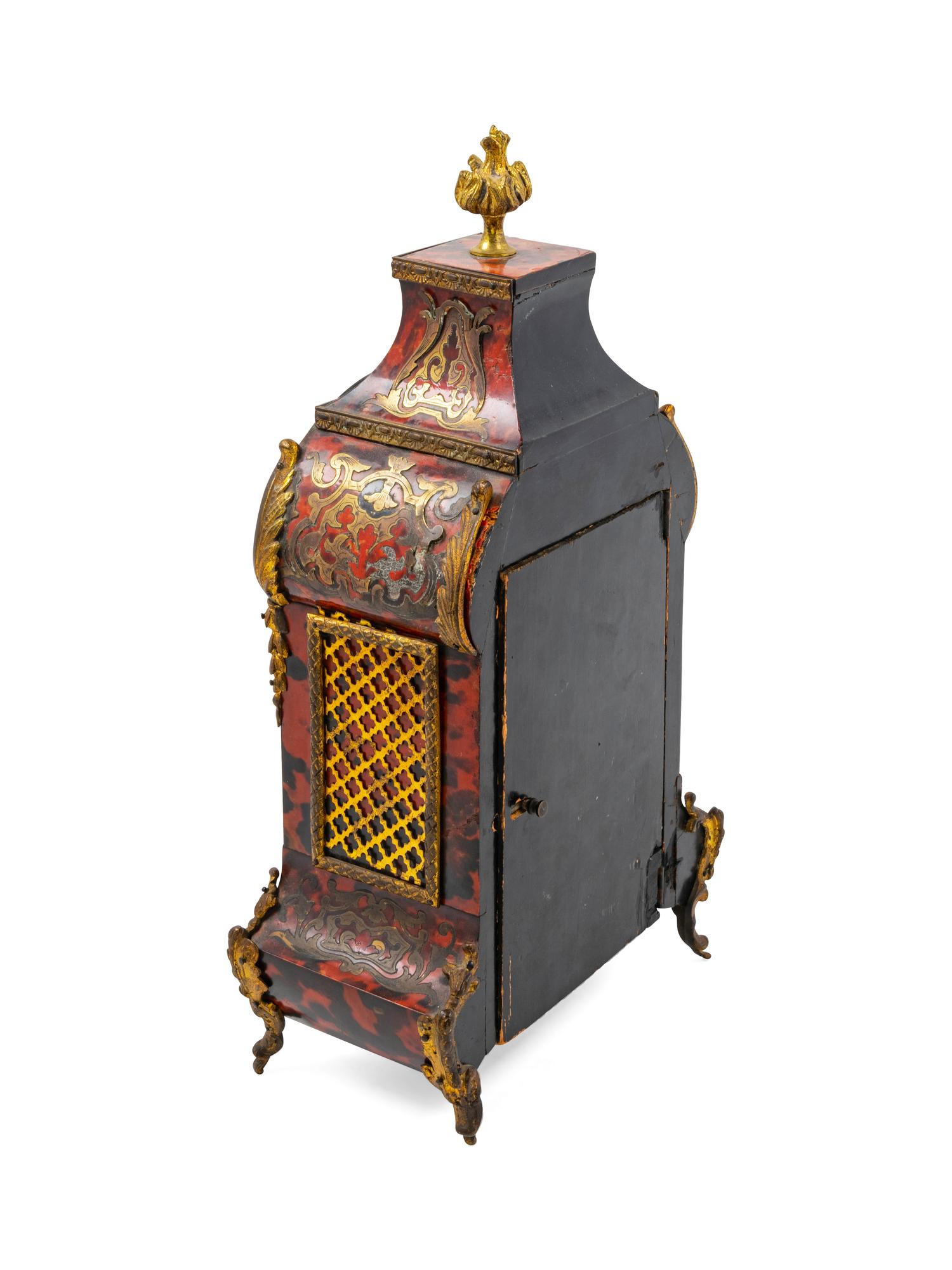 A Boulle Marquetry Mantel Clock