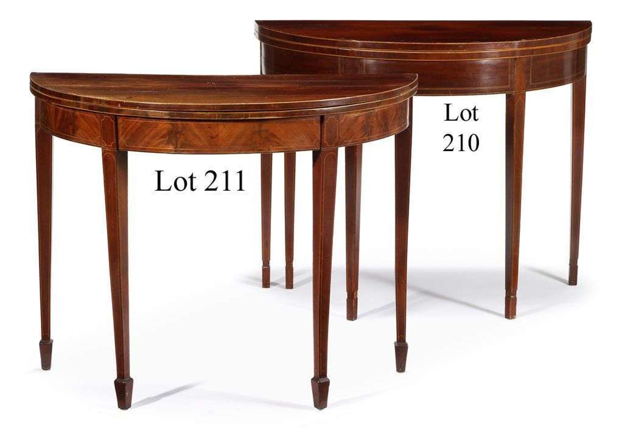 Federal inlaid mahogany card table mid-atlantic states, circa 1800