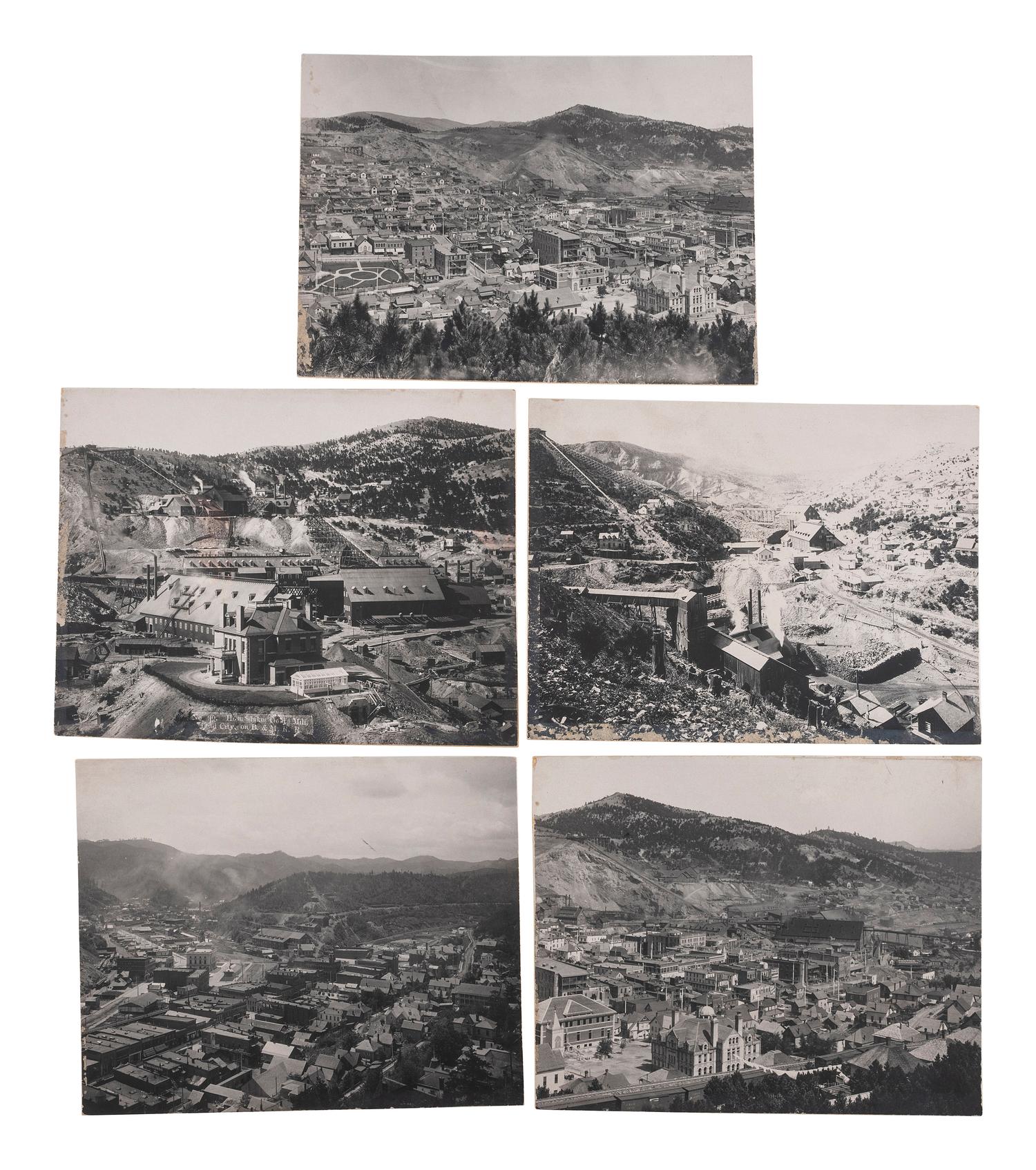 [SOUTH DAKOTA]. A group of 15 Lead, South Dakota, town and mining photographs, comprising:
