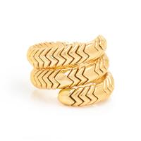 BULGARI, YELLOW GOLD 'SPIGA' RING