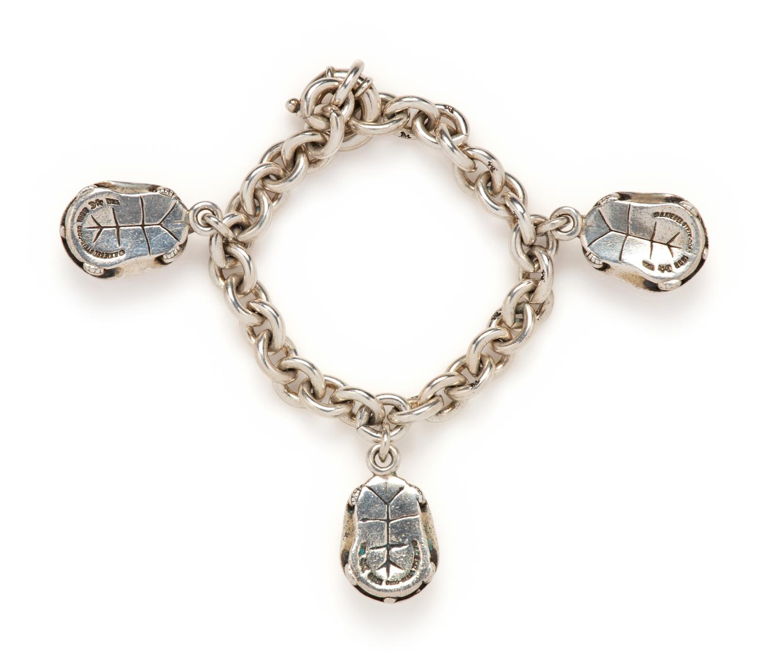 Kieselstein-Cord Sterling Silver Turtle Charm Bracelet, 1996
