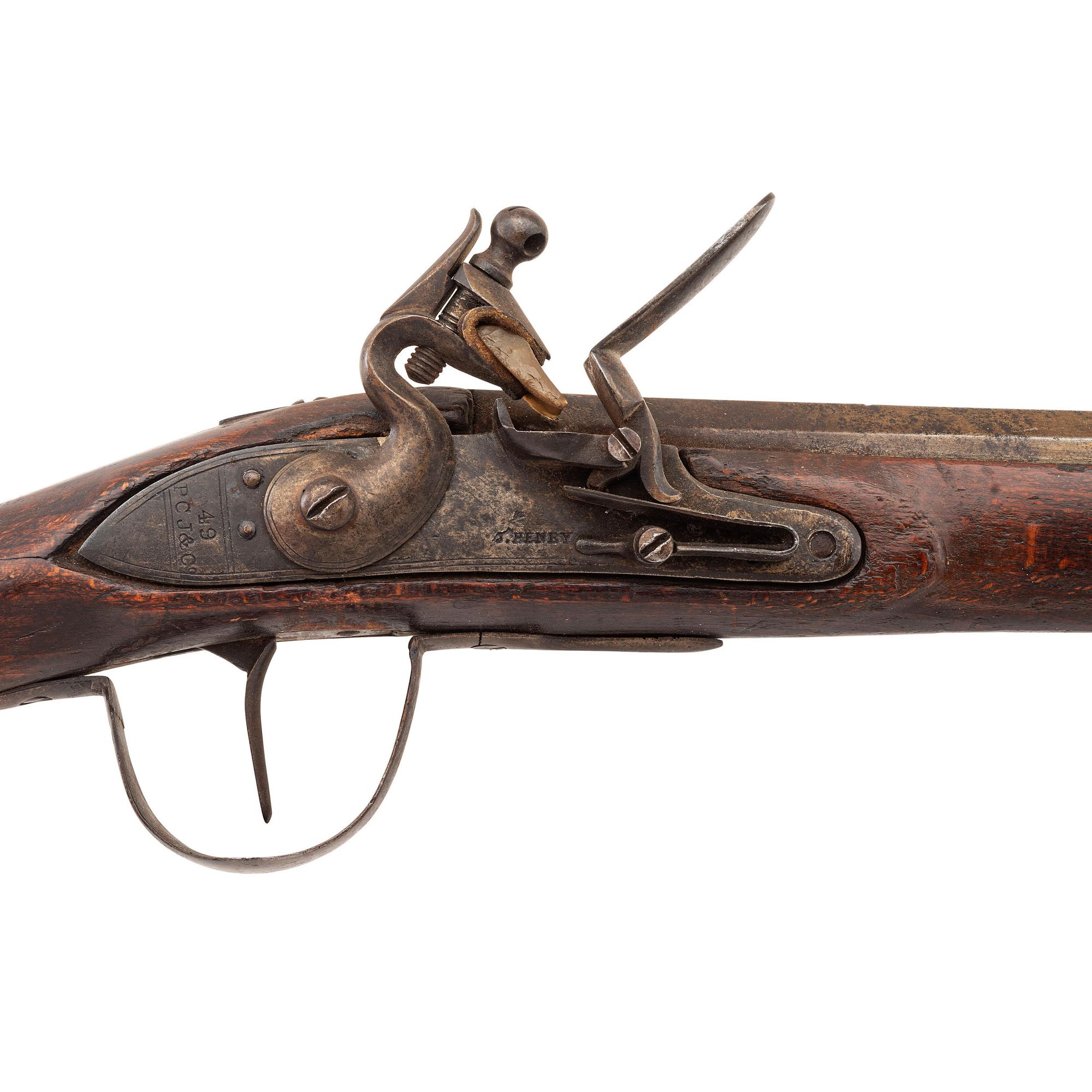 Belgian Made Northwest Trade Gun with J. Henry Marked Flint Lock