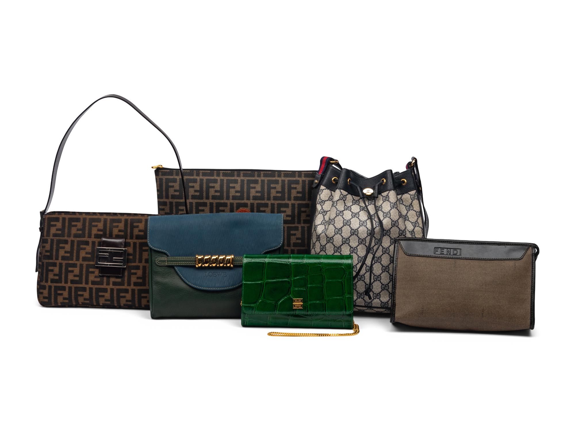 Six Designer Bags, Mostly Fendi