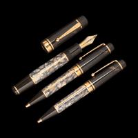A Montblanc Limited Edition Alexandre Dumas Fountain Pen and Two Rollerball Pen Set
