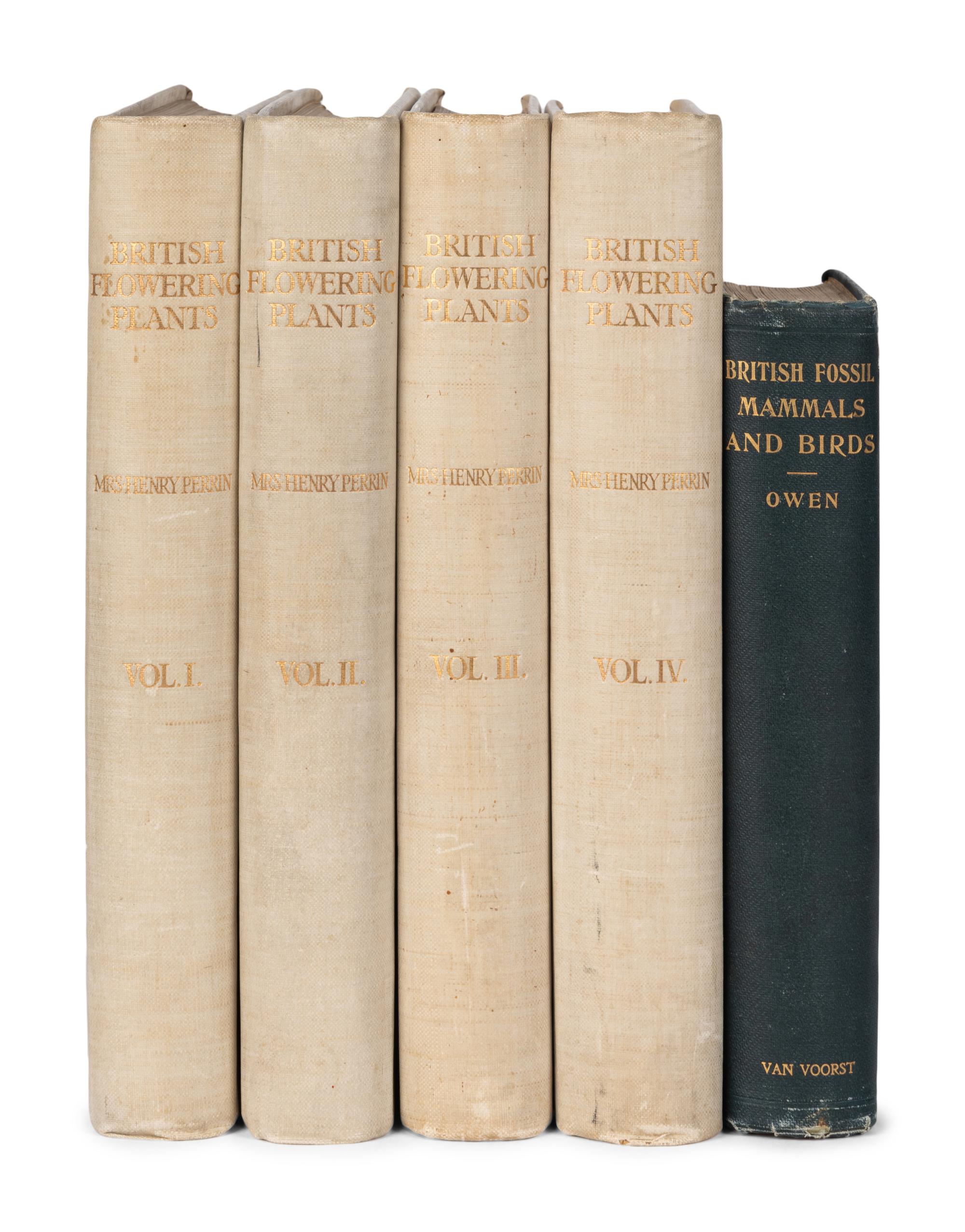 [BRITISH FLORA & FAUNA]. A group of 5 works, comprising: