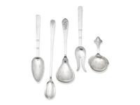 Five Arts & Crafts Silver Serving Utensils