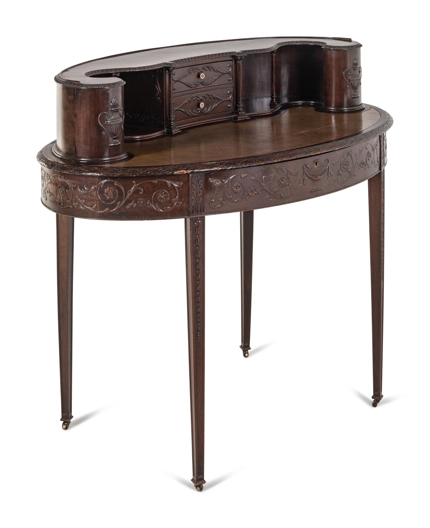 A George III Style Mahogany Carlton House Desk