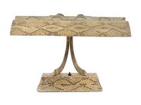A Claude Lumiere Faux Snakeskin Desk Lamp — 20TH CENTURY