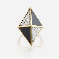 A gold, diamond, and onyx ring, Asprey