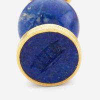 A gold and lapis, pocket watch and chatelaine, Asprey, London