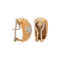 BICOLOR GOLD AND DIAMOND EARRINGS