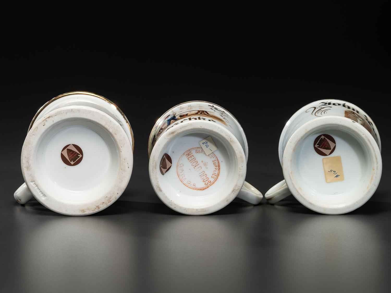 Three Tradesman Occupational Shaving Mugs