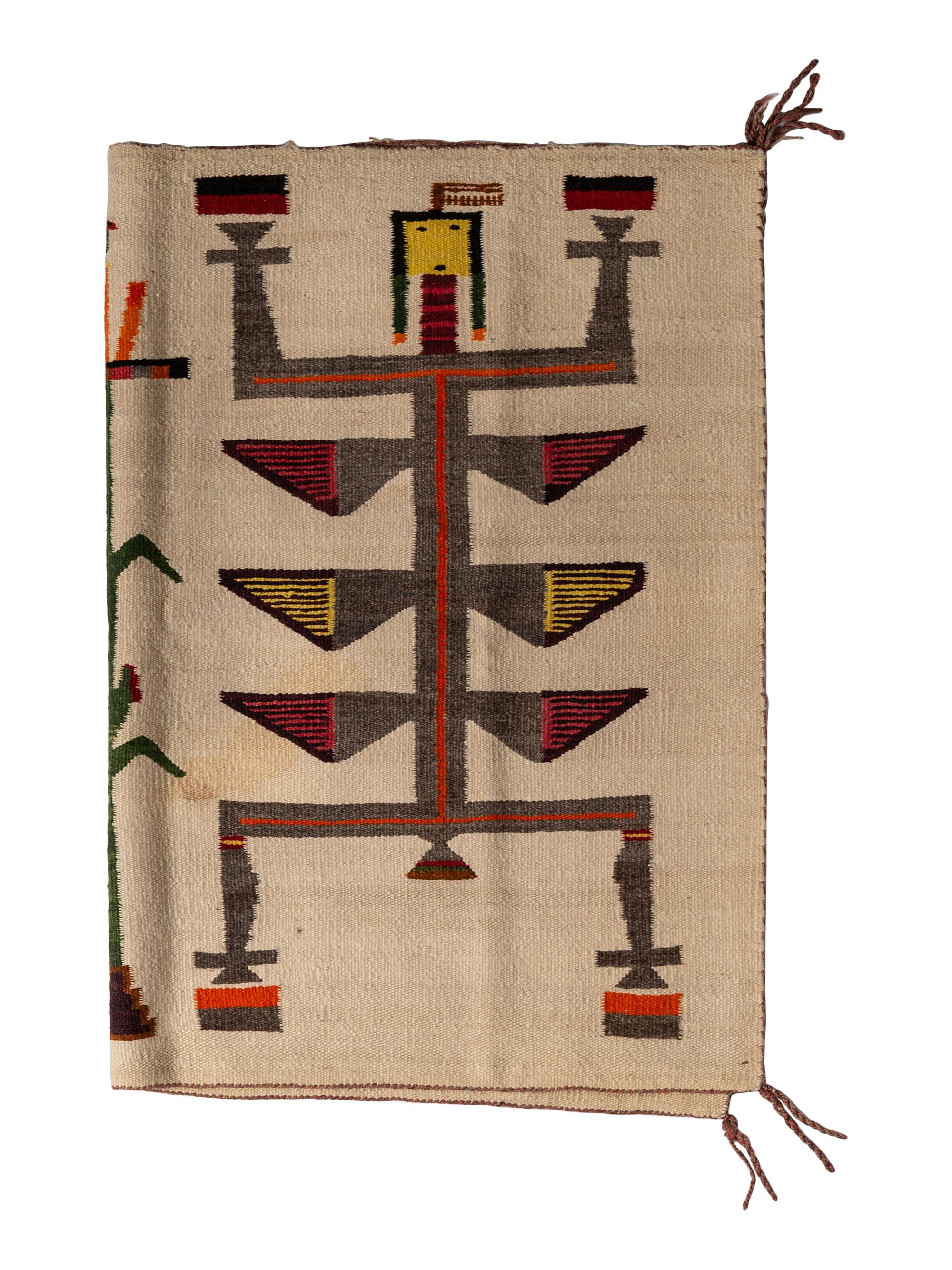 Navajo Shiprock Dragonfly Yei Weaving / Rug