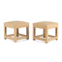 A Pair of Contemporary Upholstered Stools