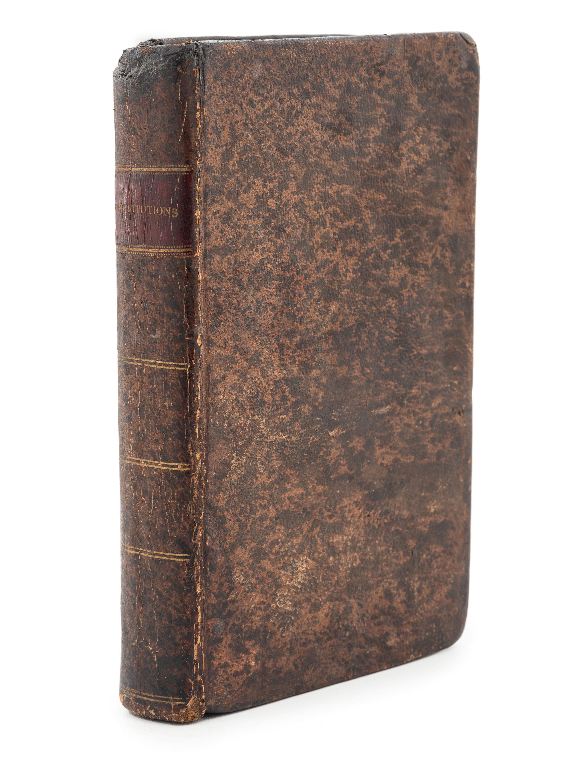 [CONSTITUTION]. Constitutional Law: Comprising the Declaration of Independence; the Articles of Confederation; the Constitution of the United States; and the Constitutions of several States composing the Union . Washington City: Gales and Seaton, 1819.