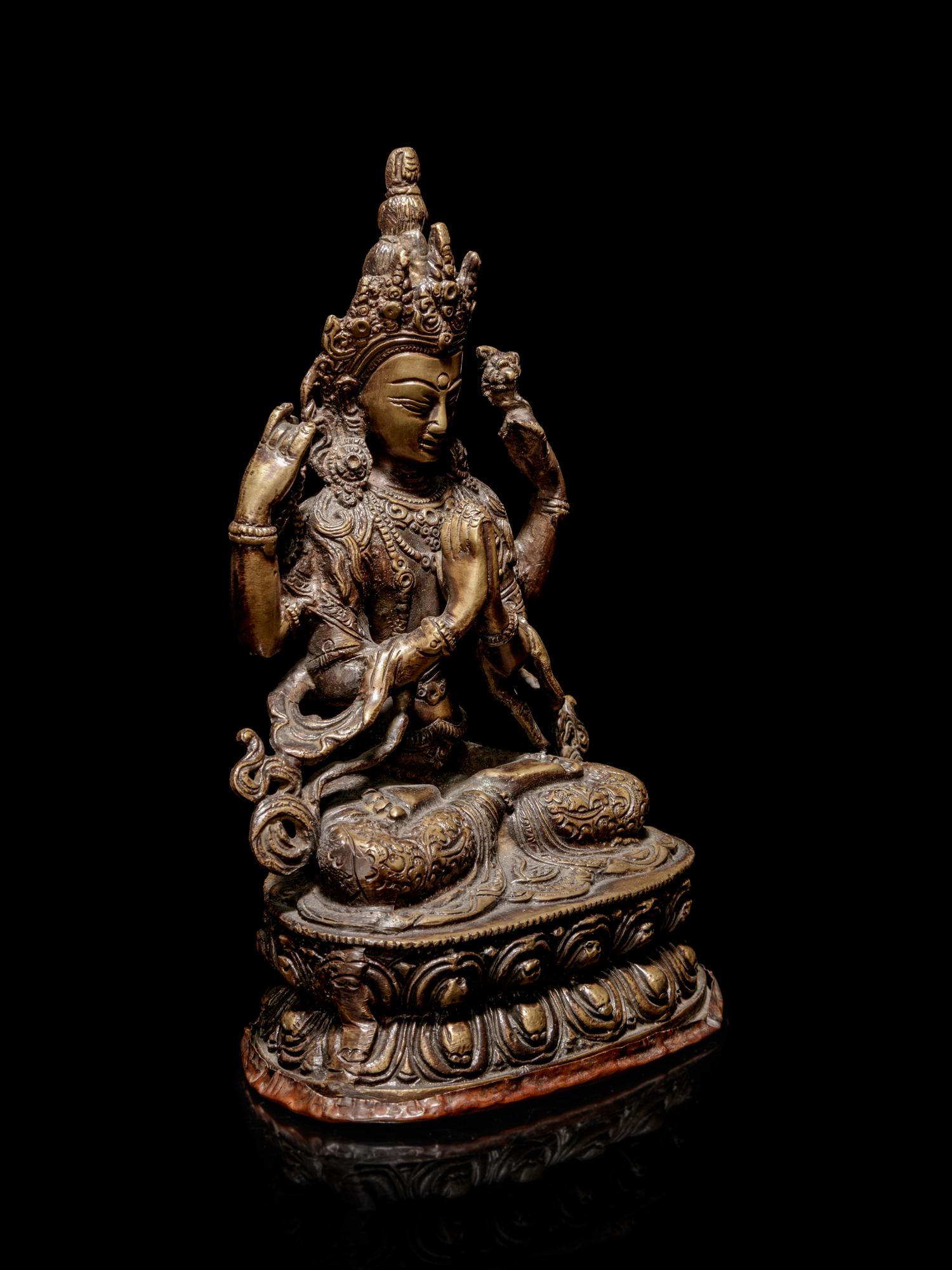 A Sino-Tibetan Gilt Bronze Figure of Bodhisattva