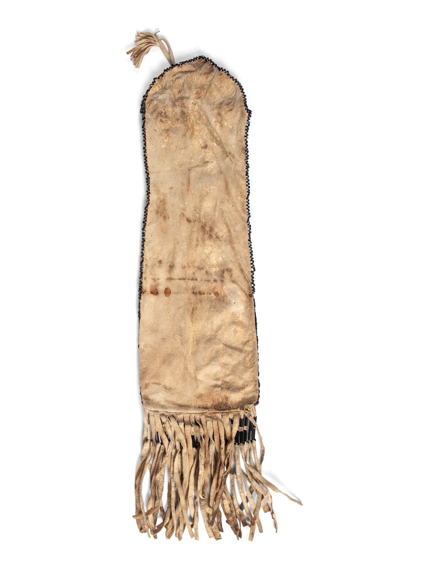 Cree Beaded Hide Tobacco Bag