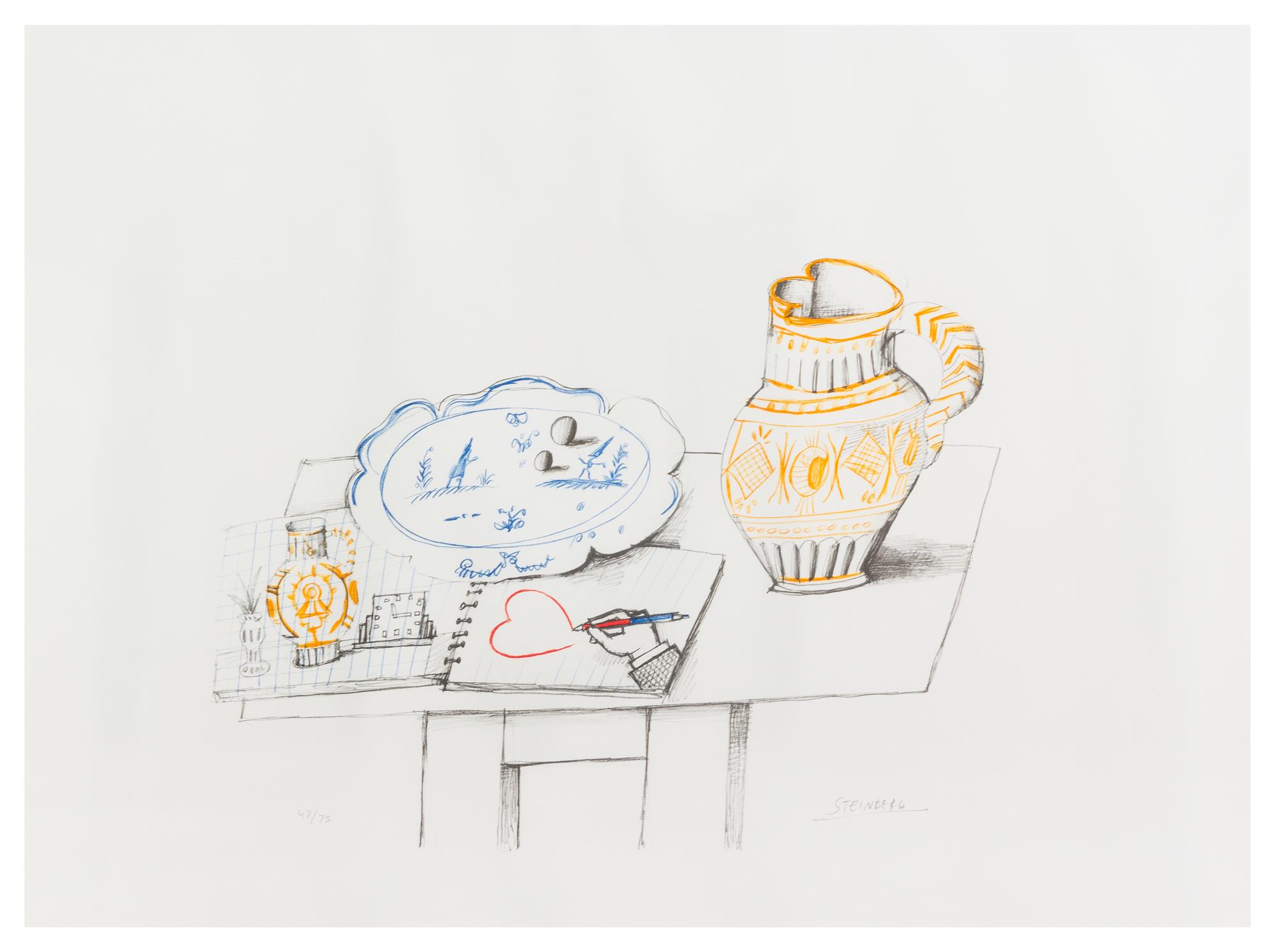 Saul Steinberg, (American, 1914-1999), Les Mois de Coeur, 1974