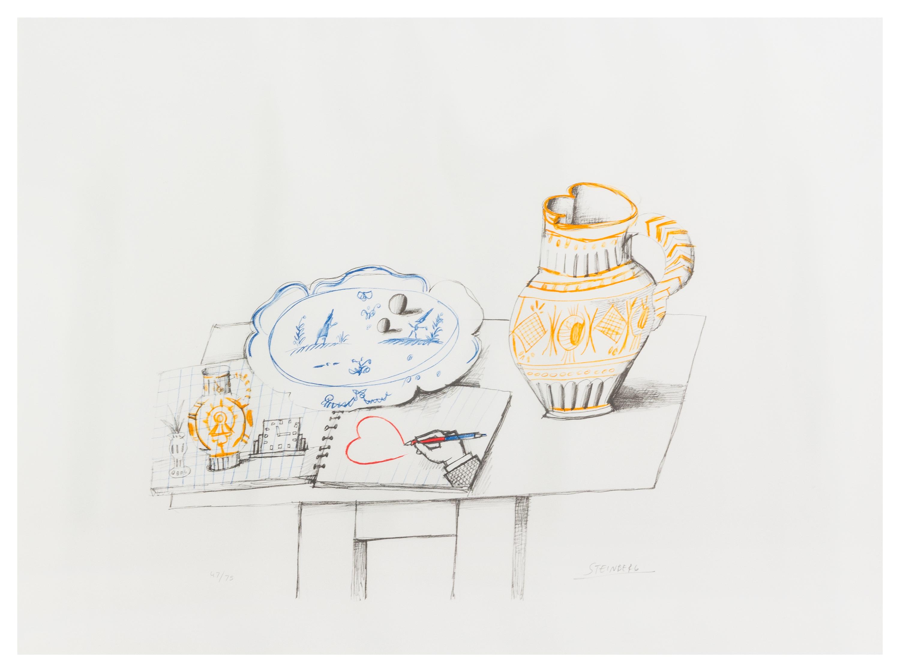 Saul Steinberg, (American, 1914-1999), Les Mois de Coeur, 1974