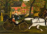 American School 19th Century, A Farm Landscape , Probably Washington County, Pennsylvania