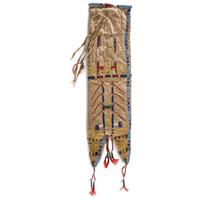 Cheyenne Beaded Hide Tobacco Bag, Pictorial