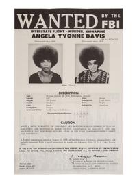 [CIVIL RIGHTS] -- [DAVIS, Angela Yvonne (b.1944 )]. Wanted by the FBI: Interstate Flight - Murder, Kidnaping [ sic ]. Washington, D.C.: Federal Bureau of Investigation, 18 August 1970.