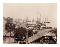 [CIVIL WAR]. RUSSELL, Andrew Joseph (1830-1902), photographer. Army Wagons and Transports, City Point, Virginia . 1861-1865.