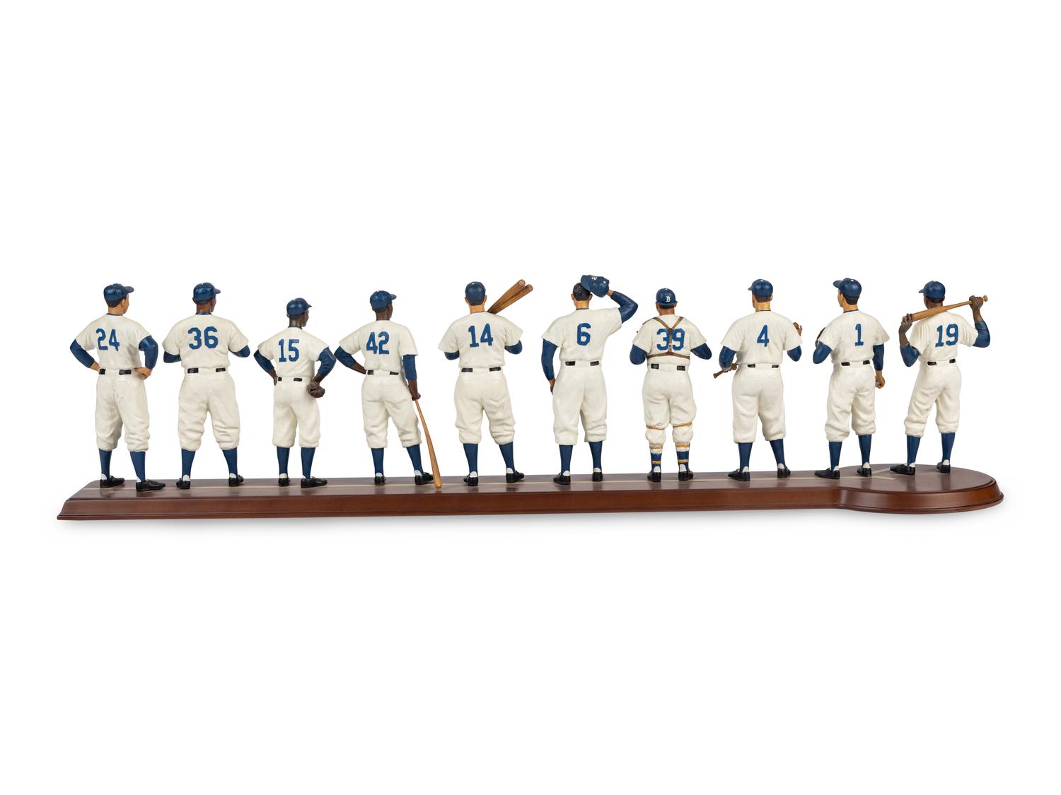 A 1955 Brooklyn Dodgers Danbury Mint Figure Display