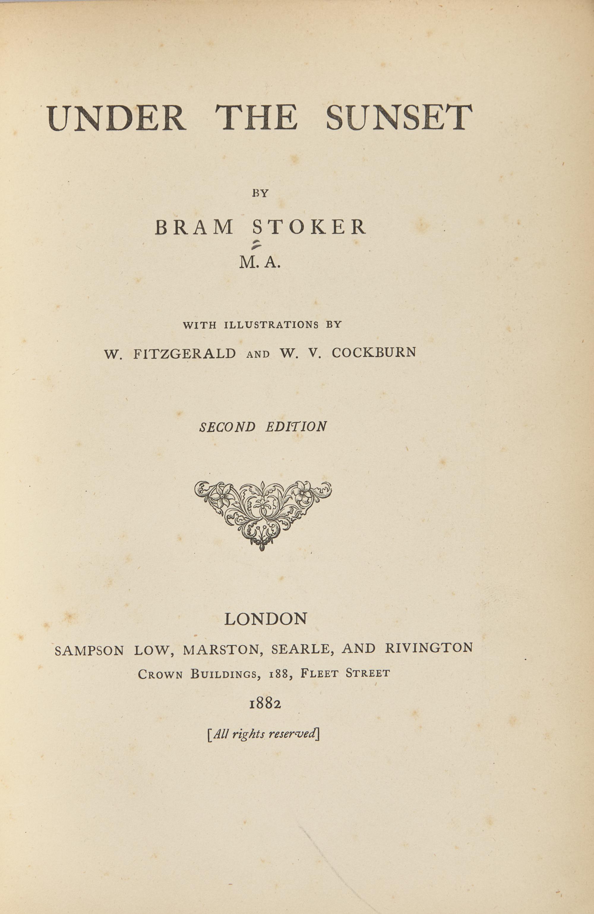 [Literature] [Stoker, Bram]. FitzGerald, William. Original Sketchbook