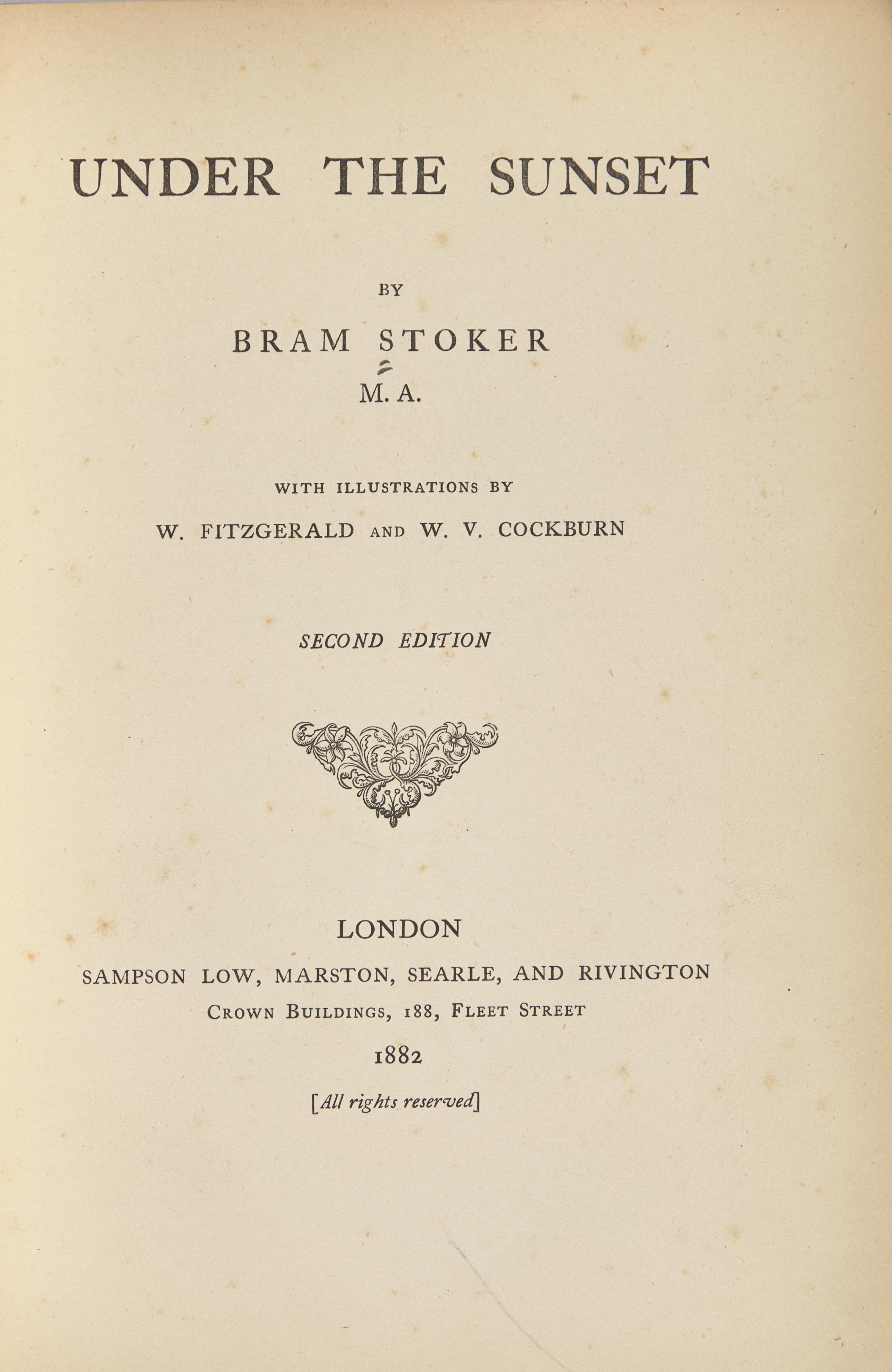 [Literature] [Stoker, Bram]. FitzGerald, William. Original Sketchbook