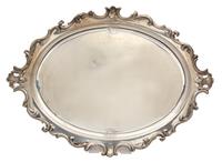 A Pair of Silver Plate Oval Serving Trays Length 27 1/4 x width 20 1/4 inches. — 19TH CENTURY